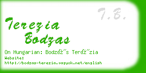 terezia bodzas business card